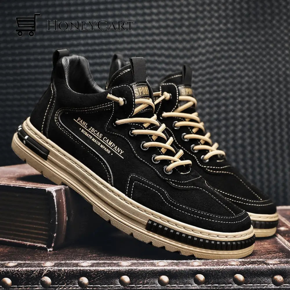 Crusty Leather Work Boots Black / 5