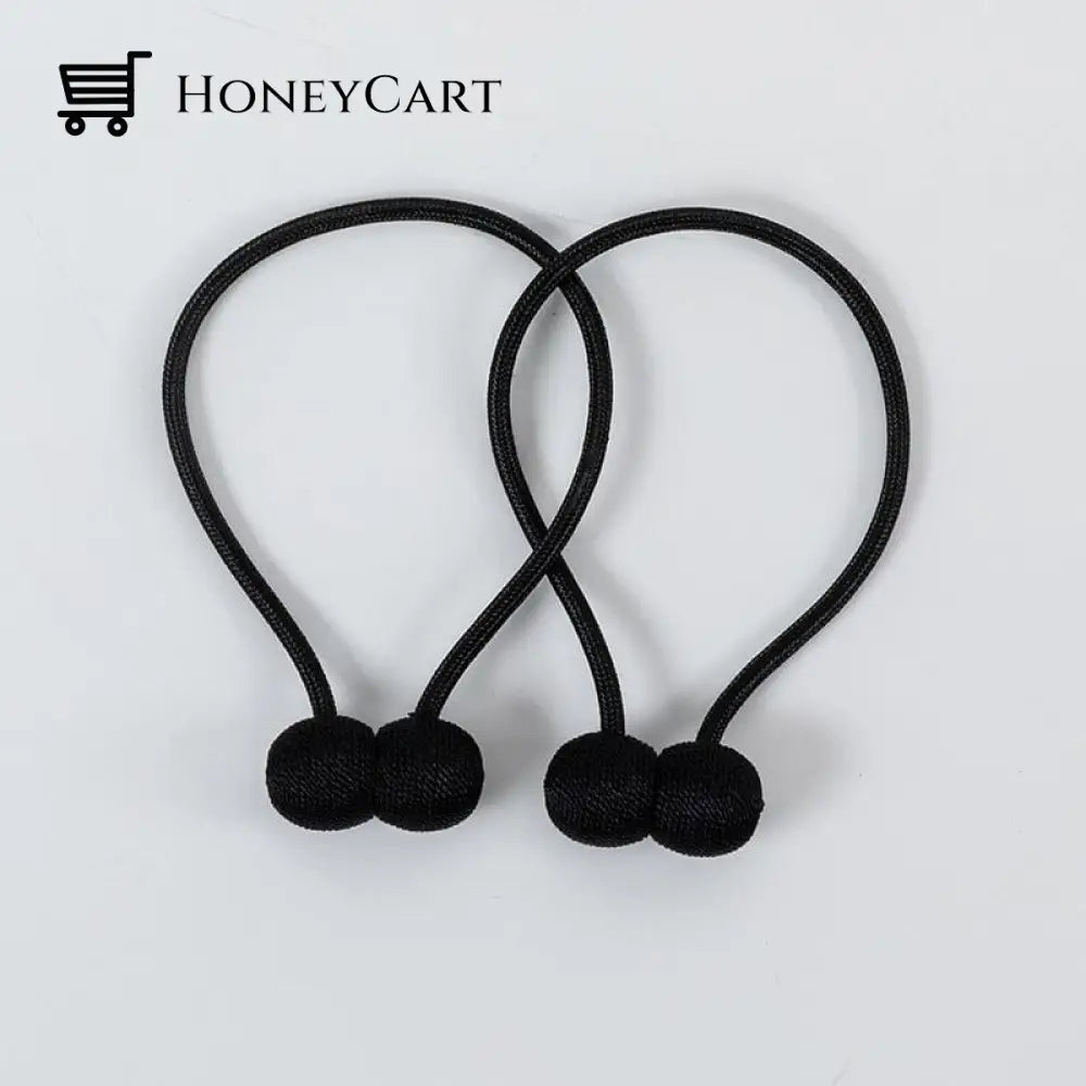 Curtain Straps With Magnetic Curtain Buckle Black