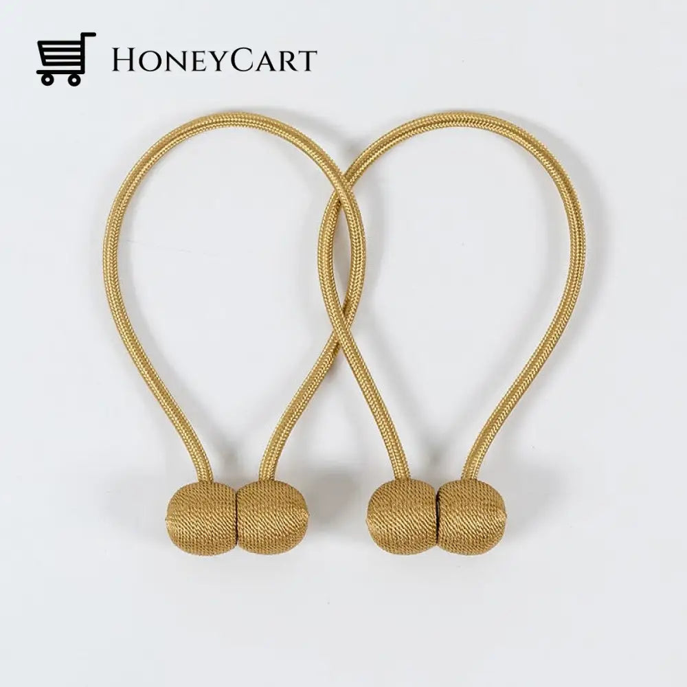 Curtain Straps With Magnetic Curtain Buckle Golden