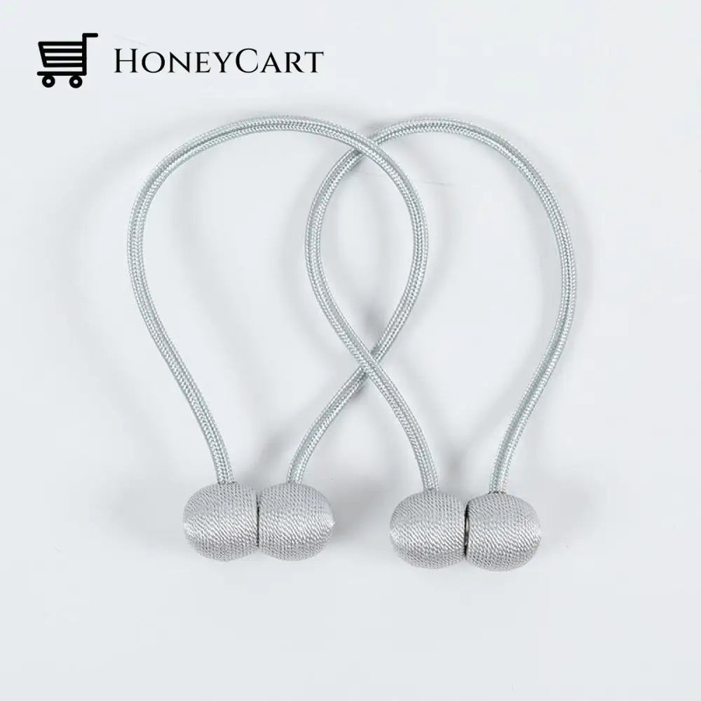 Curtain Straps With Magnetic Curtain Buckle Gray