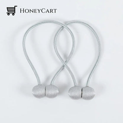 Curtain Straps With Magnetic Curtain Buckle Gray