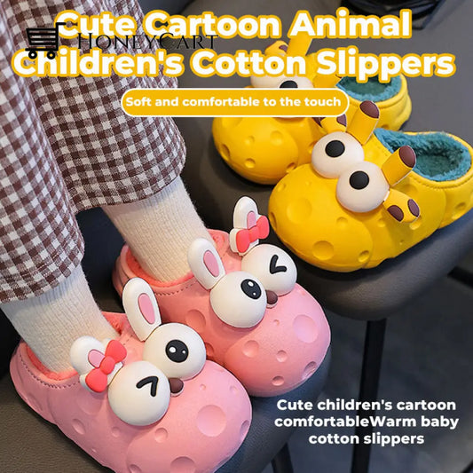 Cute Cartoon Animal Childrens Cotton Slippers Kids & Gift Toys