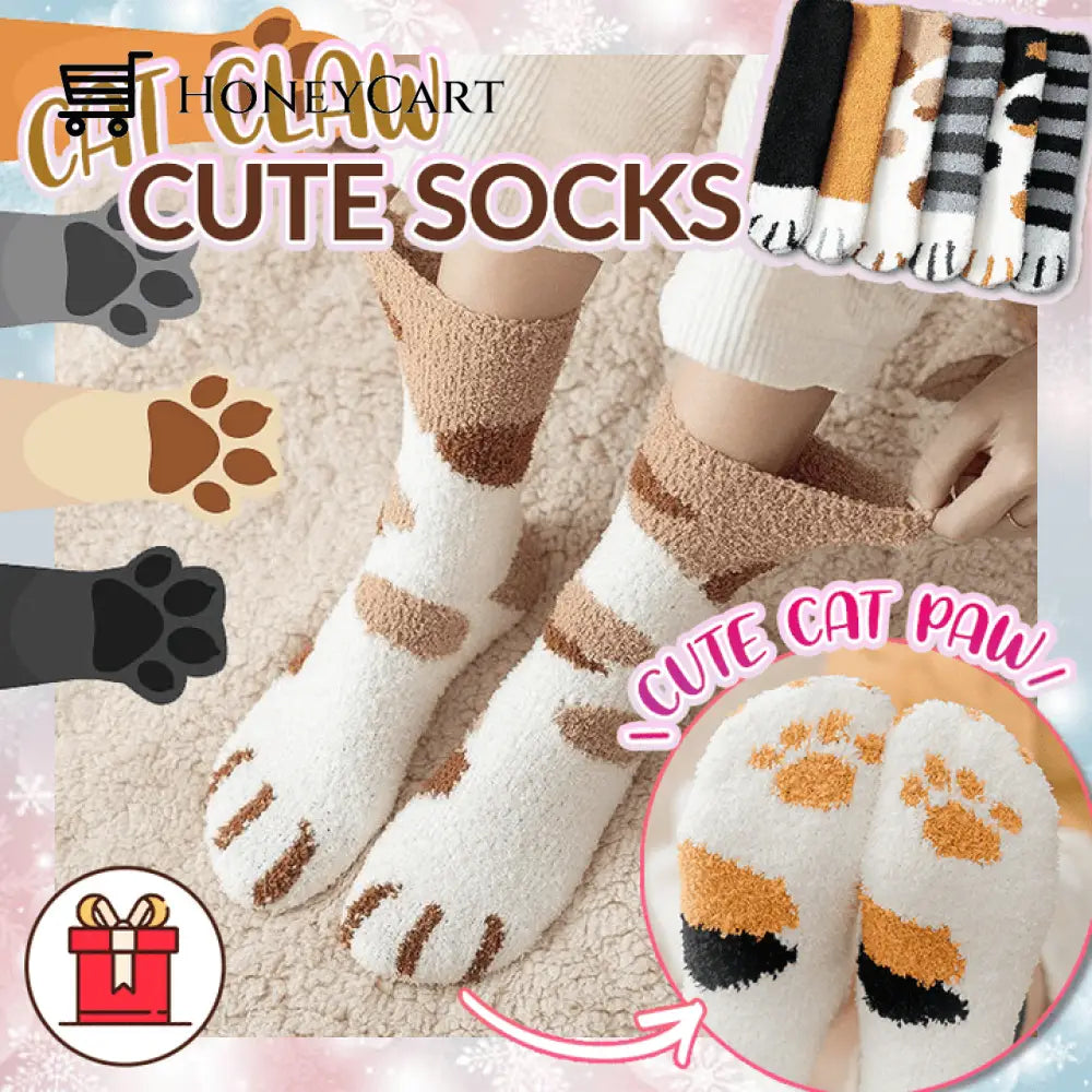 Cute Cat Cotton Socks