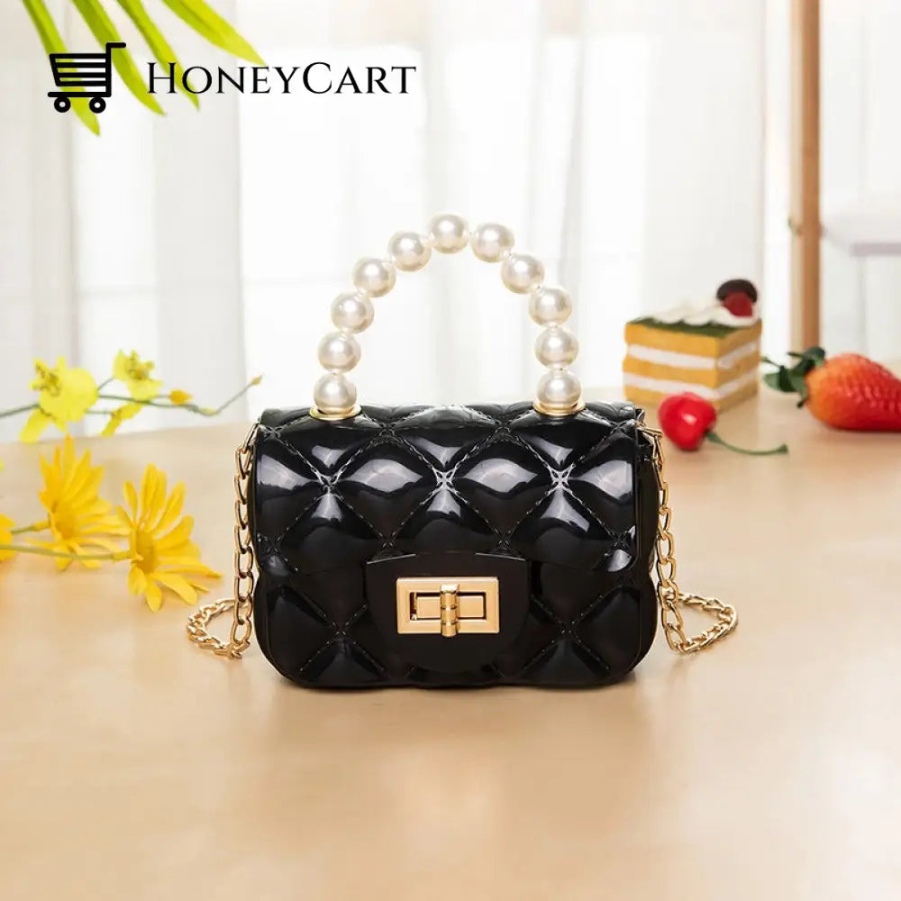 Cute Mini Fashion Jelly Bag Black