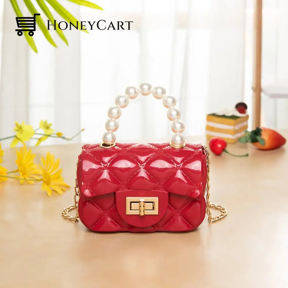 Cute Mini Fashion Jelly Bag Red