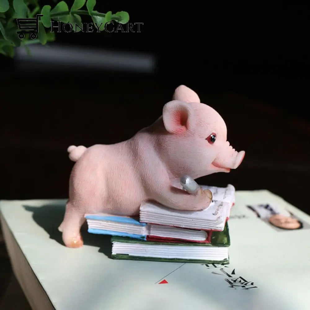 Cute Pig Ornament Learning Pig