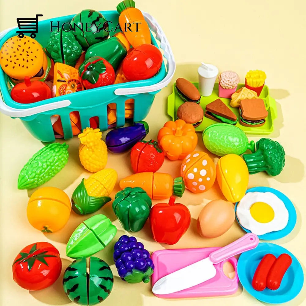 Cutting Play Food Toy For Kids Kitchen