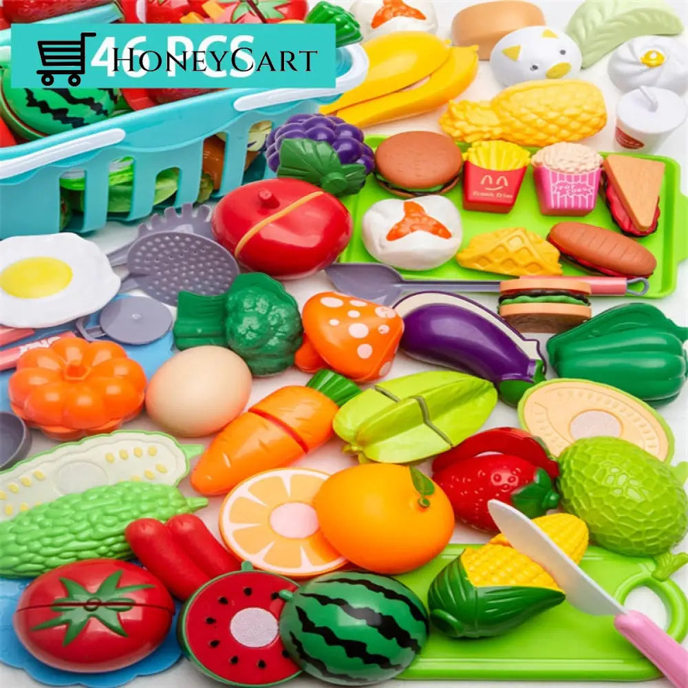 Cutting Play Food Toy For Kids Kitchen