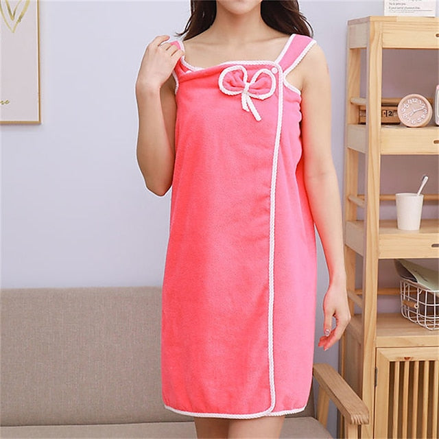 Plus Size 80-180 Catties  Wearable Bath Towel Sling Bathrobe Bath Skirt Thickened  Pure Cotton Absorbent