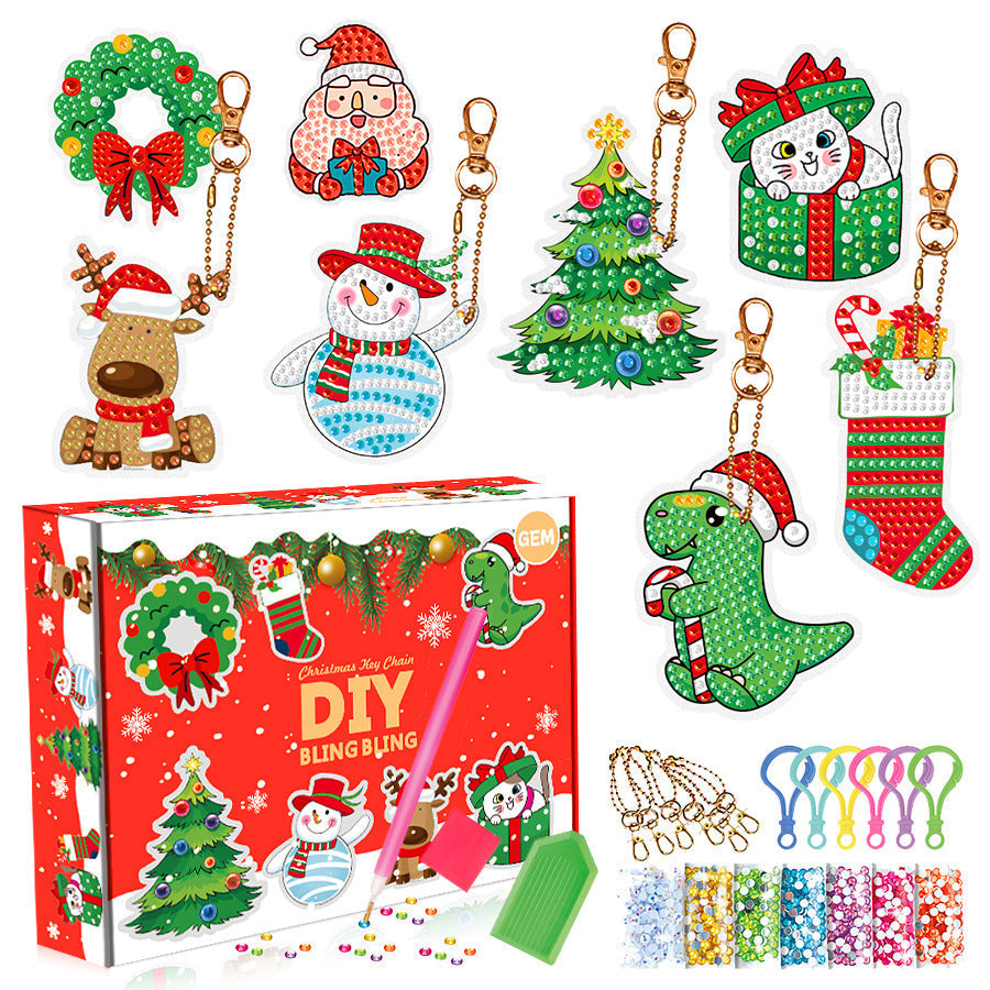 🎁Christmas DIY Diamond Painting Keychain