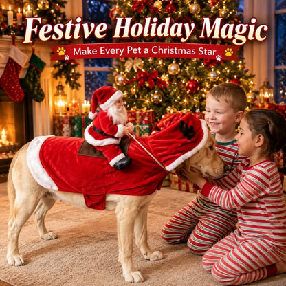 Santa Rider Dog Costume – Dog Christmas Outfit