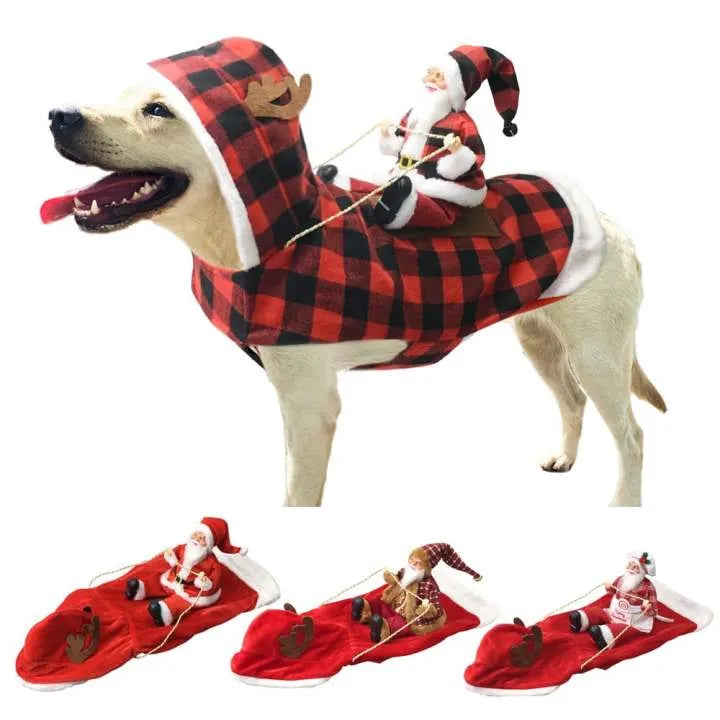 Santa Rider Dog Costume – Dog Christmas Outfit
