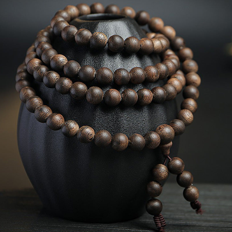 108 Mala Beads Agarwood Peace & Strength Bracelet