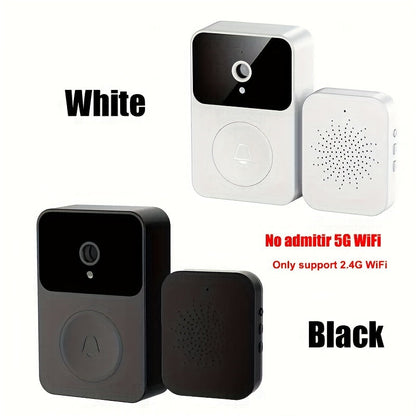 Intelligent Visual Doorbell Home Intercom HD Night Vision WiFi Rechargeable Security Door Doorbell