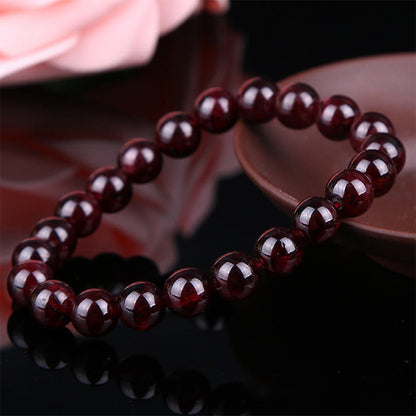 Natural Garnet Bead Passion Bracelet