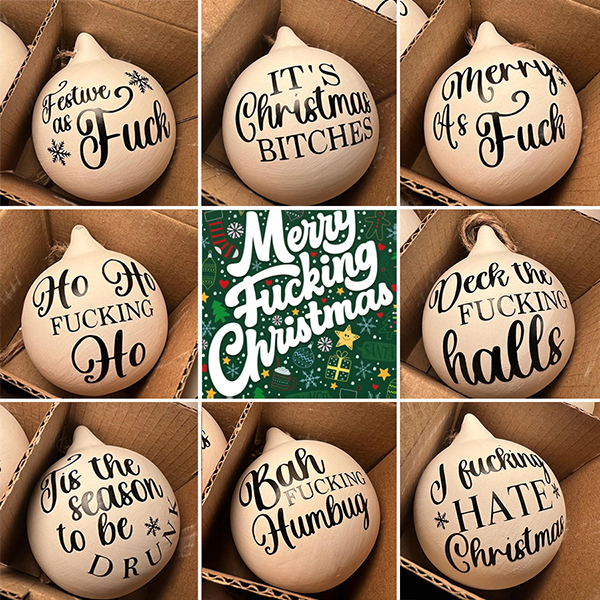 Christmas Funny Offensive Bauble-Rude Baubles