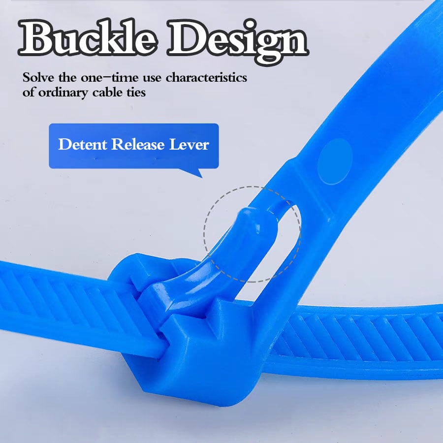 100Pcs Buckle Self-locking Premium Nylon Cable Wire Ties