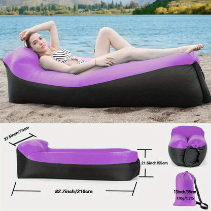 Inflatable Lounger Air Sofa Hammock - Portable, Waterproof & Leakproof