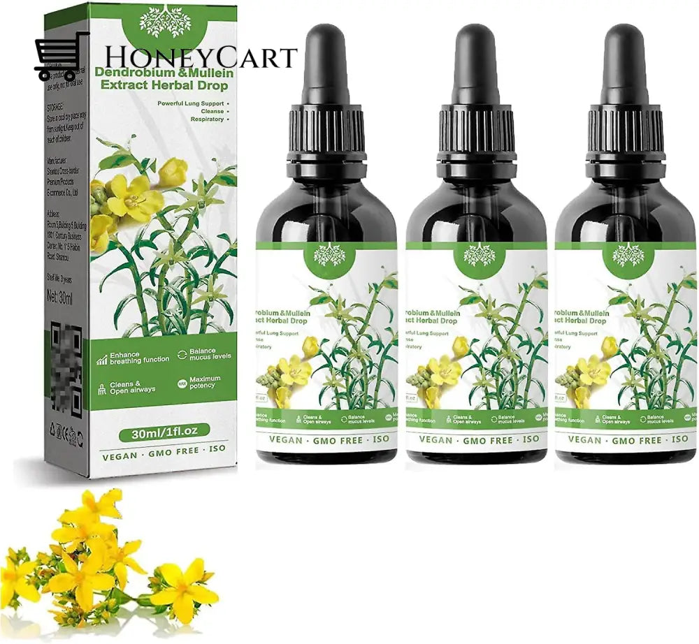 Dendrobium & Mullein Extract Powerful Lung Support Cleanse Respiratory