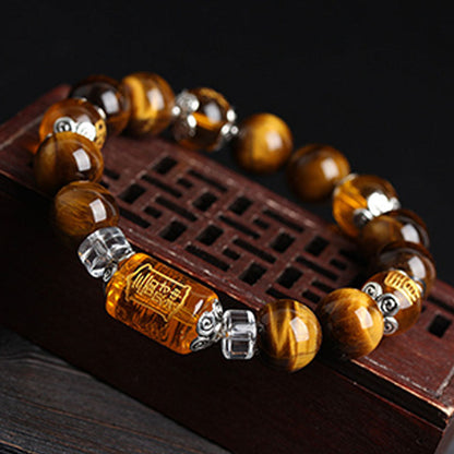 Tiger Eye Bead Fortune Prosperity & Wealth Bracelet