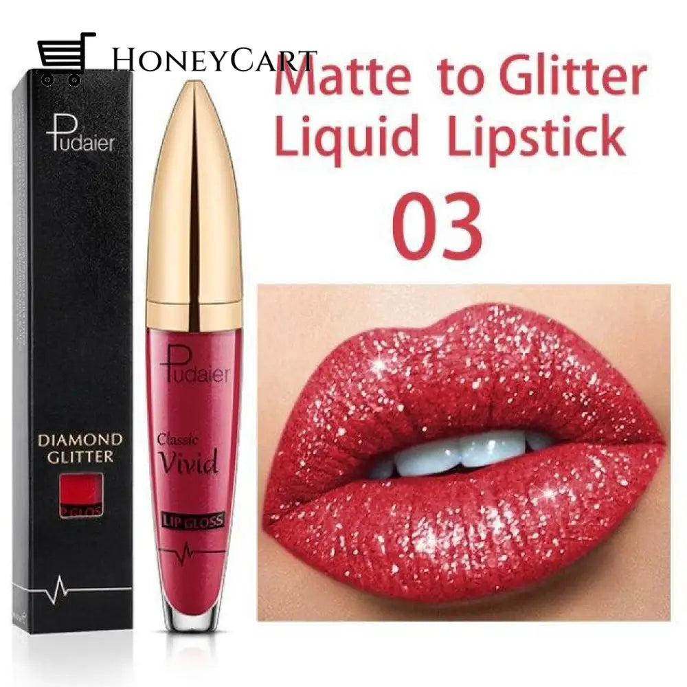 Diamond Shiny Long Lasting Lipstick 18 Colors 03# Lipstick
