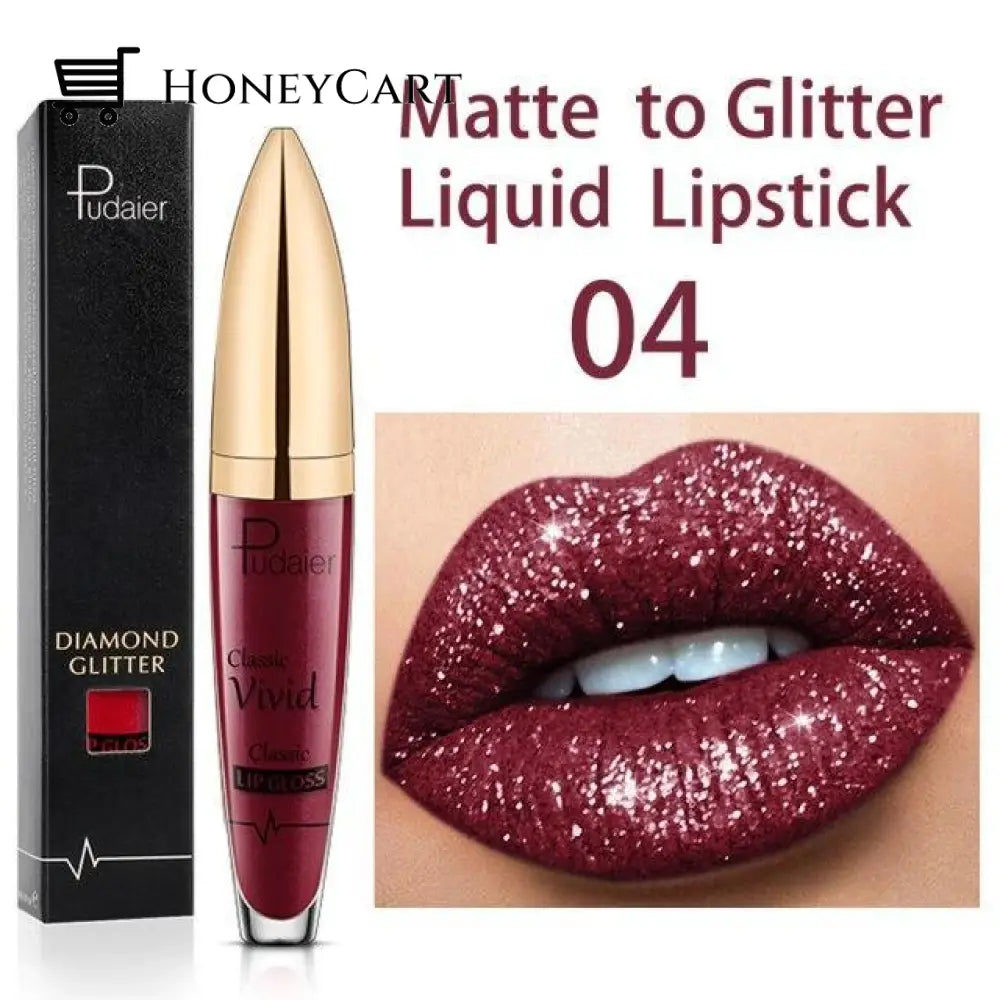 Diamond Shiny Long Lasting Lipstick 18 Colors 04# Lipstick