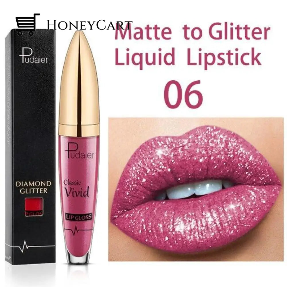 Diamond Shiny Long Lasting Lipstick 18 Colors 06# Lipstick