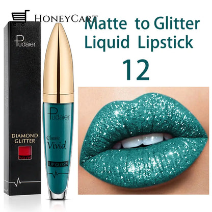 Diamond Shiny Long Lasting Lipstick 18 Colors 12# Lipstick