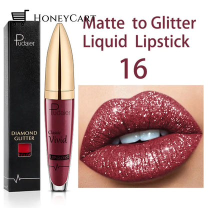 Diamond Shiny Long Lasting Lipstick 18 Colors 16# Lipstick