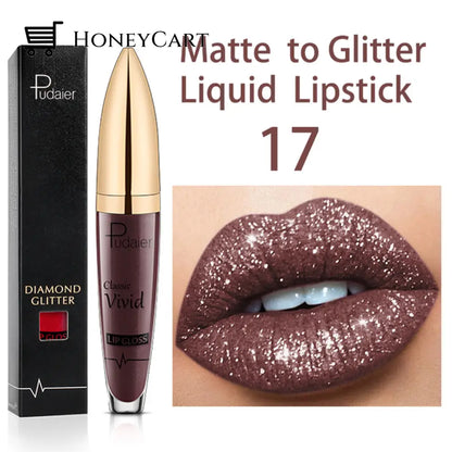 Diamond Shiny Long Lasting Lipstick 18 Colors 17# Lipstick