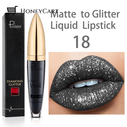 Diamond Shiny Long Lasting Lipstick 18 Colors 18# Lipstick