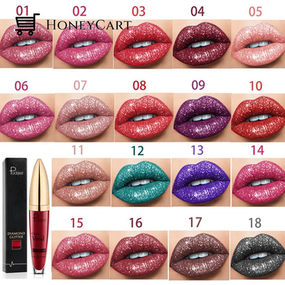 Diamond Shiny Long Lasting Lipstick 18 Colors Recommendfull Set Colorssave$164) Lipstick