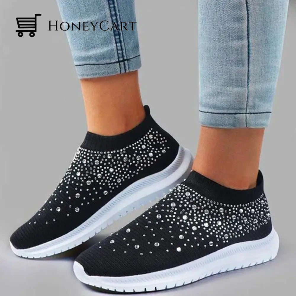 Diamond-Studded Sneakers