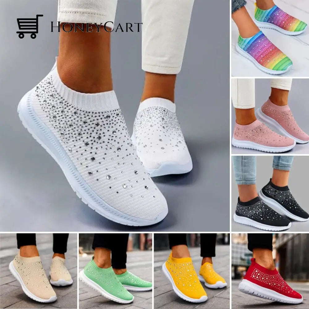 Diamond-Studded Sneakers