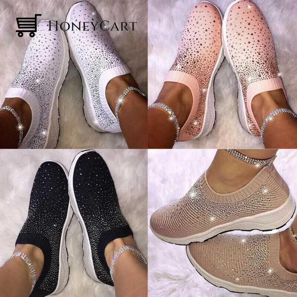 Diamond-Studded Sneakers