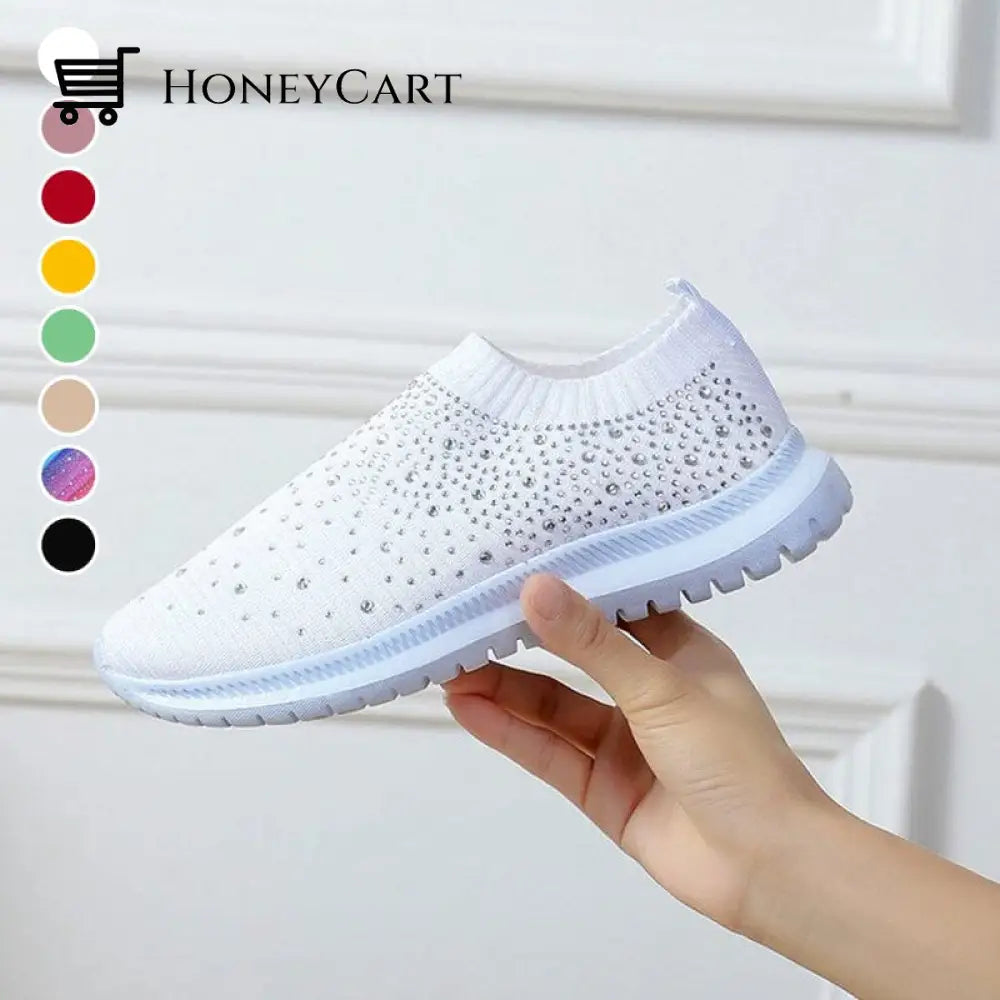 Diamond-Studded Sneakers