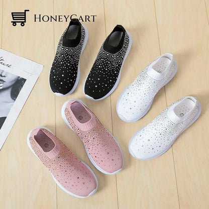 Diamond-Studded Sneakers