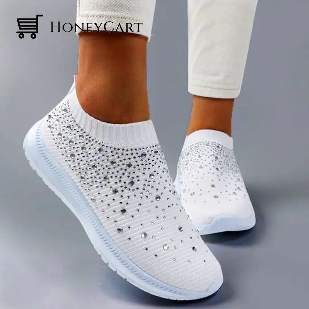 Diamond-Studded Sneakers