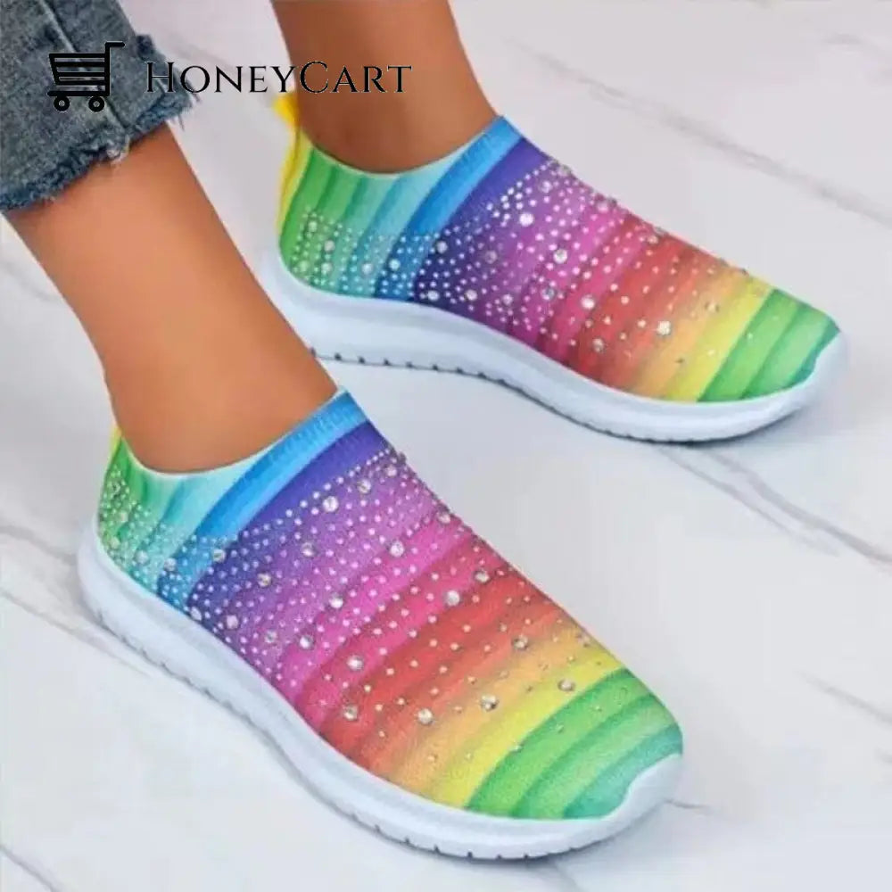 Diamond-Studded Sneakers Multi-Coloured / 36