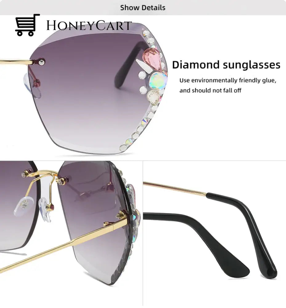 Diamond Sunglasses Woman For Beach Summer