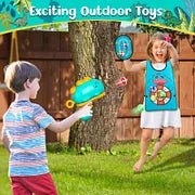 Dinosaur Sticky Ball Throwing Toy - Kids Dart Board Game with Dinosaur Shooter Toy