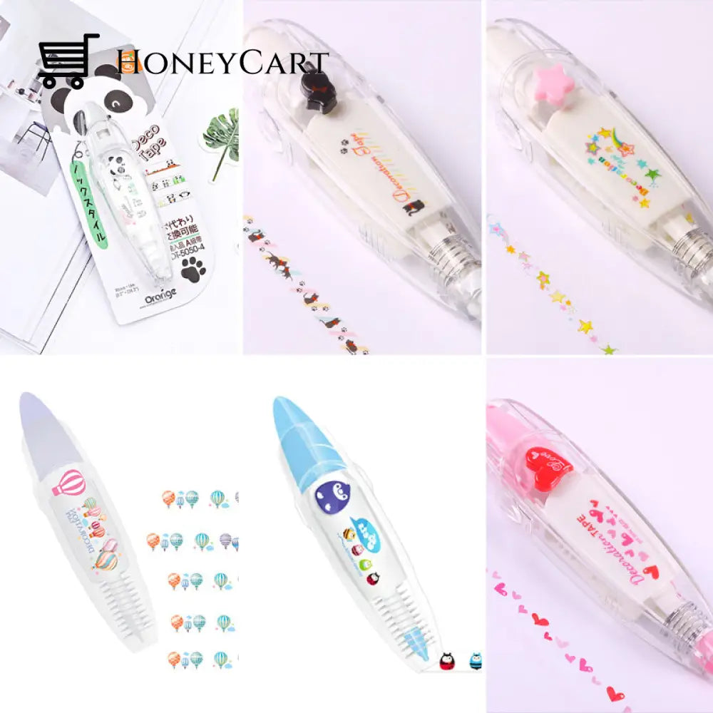 Diy Cute Animals Press Type Decorative Pen