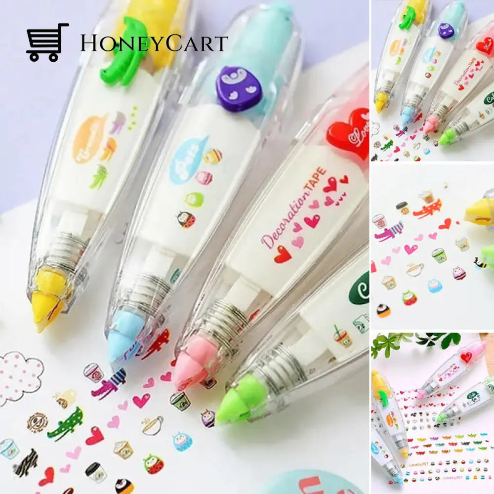 Diy Cute Animals Press Type Decorative Pen