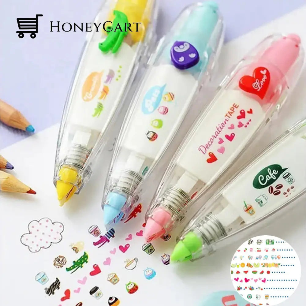 Diy Cute Animals Press Type Decorative Pen