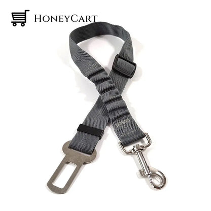 Dog Car Safety Seat Belt Gray