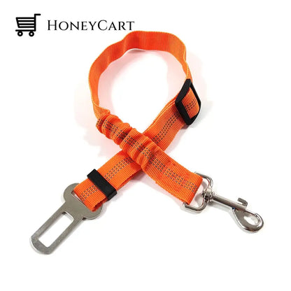 Dog Car Safety Seat Belt Orange