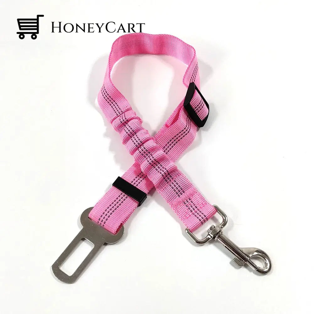 Dog Car Safety Seat Belt Pink