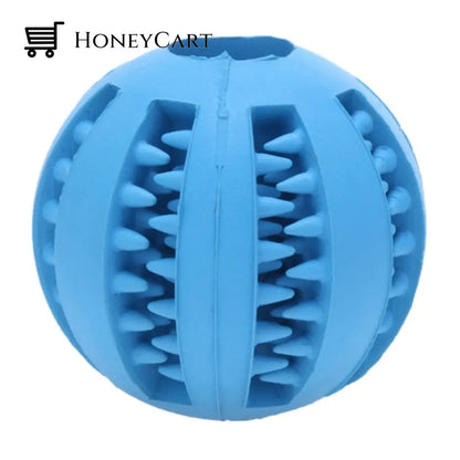 Dog Interactive Tooth Cleaning Toy Balls Blue Pet Bowls Feeders & Waterers