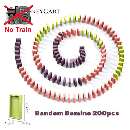 Domino Train Automatic Laying Domino Blocks Diy Toy Set Only Dominos X200 Cars