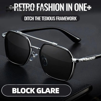 Double Beam Slim Retro Pc Frame Optical Glass